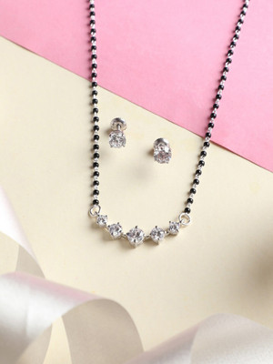 CLARA Sterling Silver Rhodium Silver Jewellery Set(Pack of 1)