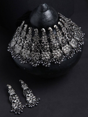 SRK Fashions Alloy Silver Jewellery Set(Pack of 1)