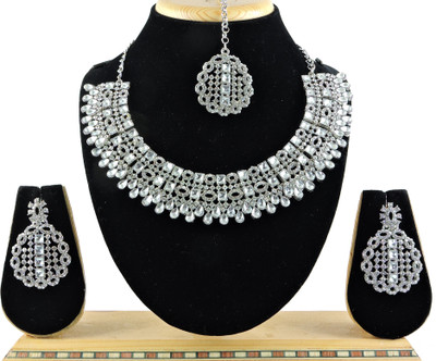 VATSALYA creation Alloy Gold-plated White Jewellery Set(Pack of 1)