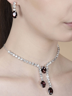 Anamya Collections Alloy Brown Jewellery Set(Pack of 1)