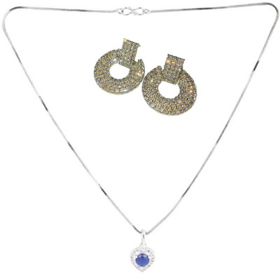 SRK Fashions Alloy Blue, Silver Jewellery Set(Pack of 1)