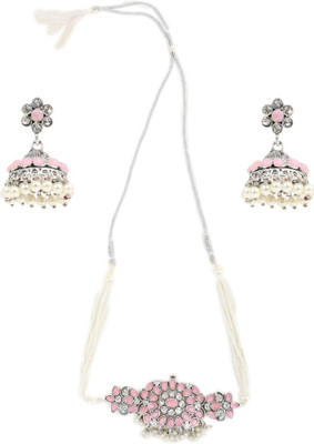 SKG Fashion Store Alloy Pink Jewellery Set(Pack of 1)