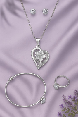 DIVINOOR Alloy Silver Jewellery Set(Pack of 1)