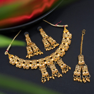 Ronak Fashion Alloy Gold-plated Gold Jewellery Set(Pack of 1)
