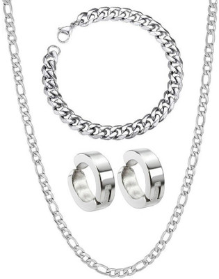 ZUKHRUF Stainless Steel Silver Jewellery Set(Pack of 1)