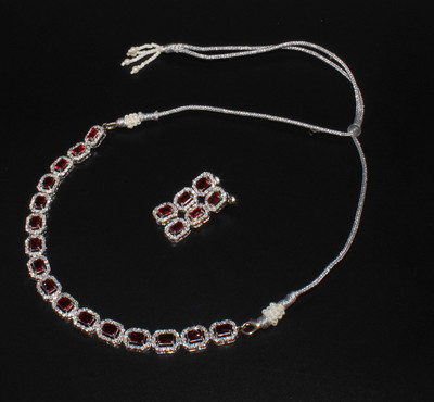 Shining Angel Copper Silver Red, Silver Jewellery Set(Pack of 3)