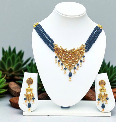 SHAW STORE Alloy Gold, Black Jewellery Set(Pack of 1)
