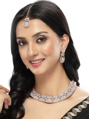 Sukkhi Alloy Copper Rose Gold Jewellery Set(Pack of 1)