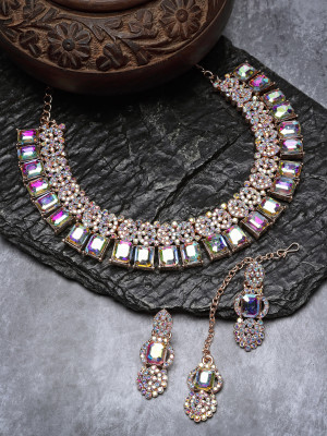 Sukkhi Alloy Copper Rose Gold Jewellery Set(Pack of 1)