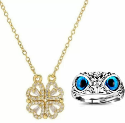 MAATRCHAAYA Brass, Alloy, Stainless Steel Sterling Silver, Gold-plated, Silver Silver, Gold Jewellery Set(Pack of 2)