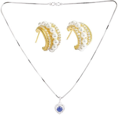 asthacollection Stone Blue, Gold Jewellery Set(Pack of 1)