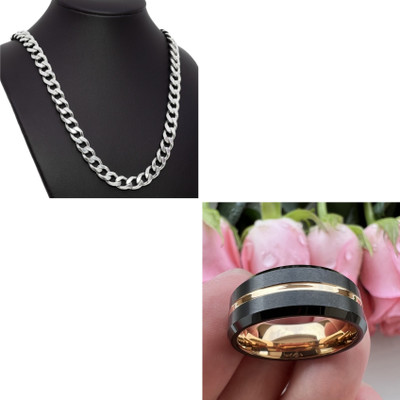 MAATRCHAAYA Stainless Steel Gold-plated, Copper, Sterling Silver Silver, Rose Gold Jewellery Set(Pack of 2)
