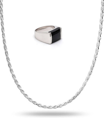 MAATRCHAAYA Stainless Steel Sterling Silver Silver Jewellery Set(Pack of 2)