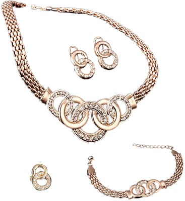 SYGA Alloy Gold-plated Gold Jewellery Set(Pack of 4)