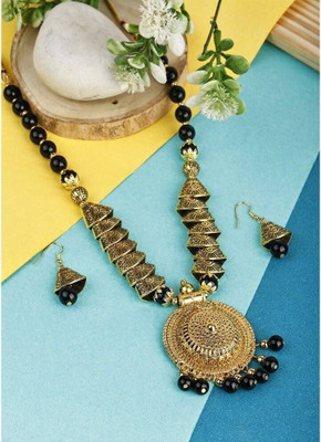 Anamya Collections Alloy Green Jewellery Set(Pack of 1)