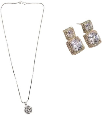 SKG Fashions Stone Silver, Silver Jewellery Set(Pack of 1)