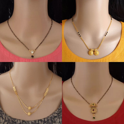 RAMDEV ART FASHION JEWELLERY Designer Alloy Mangalsutra Tanmaniya For Women and Girls Alloy Mangalsutra
