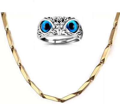 Vipunj Brass, Alloy, Stainless Steel Sterling Silver, Gold-plated Silver, Gold Jewellery Set(Pack of 2)