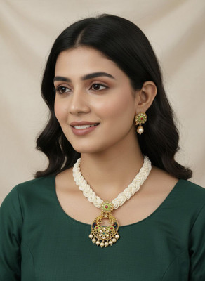 JYONA Alloy Gold-plated Multicolor Jewellery Set(Pack of 1)
