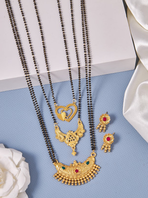 evashoppy Alloy Gold-plated Gold Jewellery Set(Pack of 1)