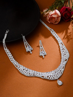 YELLOW CHIMES Copper Gold-plated Silver Jewellery Set(Pack of 1)