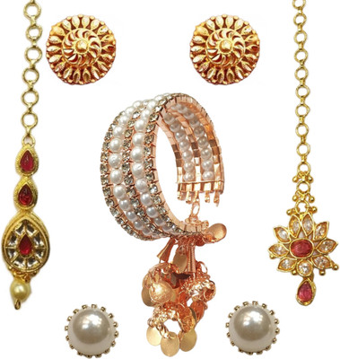Jewel Mart Alloy Gold-plated Rose Gold Jewellery Set(Pack of 5)