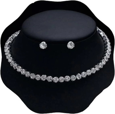 V.V. Sons Alloy Sterling Silver Silver Jewellery Set(Pack of 1)