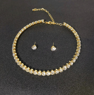 V.V. Sons Alloy Gold-plated Gold Jewellery Set(Pack of 1)