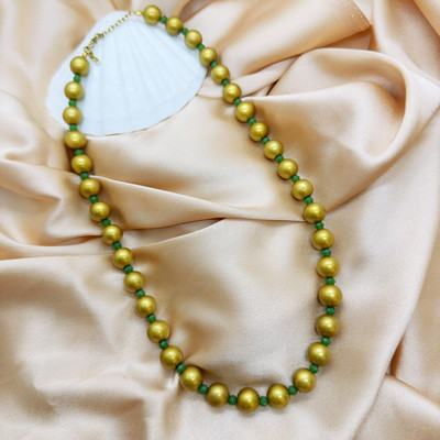 JN Handicraft Glass Gold-plated Gold Jewellery Set(Pack of 1)