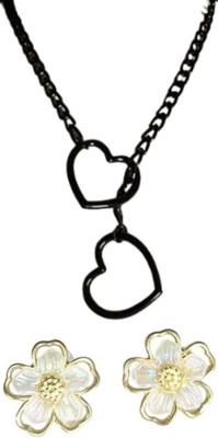 Gauri Fashions Stone Black, Silver Jewellery Set(Pack of 1)