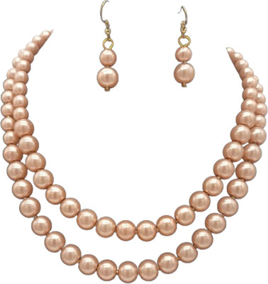 Zooni Collections Mother of Pearl Gold Jewellery Set(Pack of 1)
