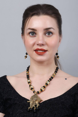 Lathar Alloy Black Jewellery Set(Pack of 1)