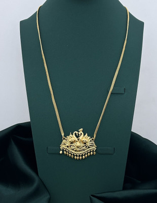 ROFARWORD Traditional Wedding Wear Necklace/Jewellery Set For Women and Girls Zircon Gold-plated Plated Copper Necklace Set