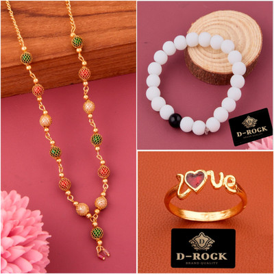D-Rock Brass, Alloy Gold-plated Multicolor Jewellery Set(Pack of 3)