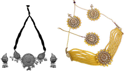 JMBW INTERNATIONAL Alloy Silver, Yellow Jewellery Set(Pack of 2)