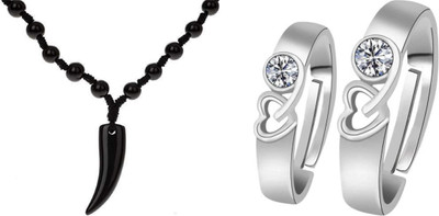 ruby collection Alloy Black, Silver Jewellery Set(Pack of 2)