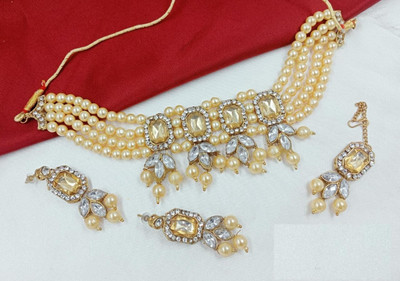 house of common Alloy Gold-plated Gold Jewellery Set(Pack of 1)