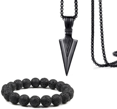 Bellina Alloy Black Jewellery Set(Pack of 2)