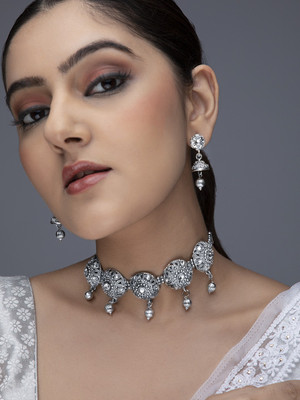 Rubans Elements Alloy Silver Silver Jewellery Set(Pack of 1)