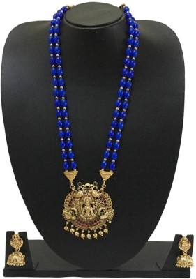 coloursful fashion Alloy Gold-plated Blue Jewellery Set(Pack of 1)