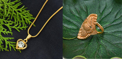 Weldecor Metal Gold-plated Gold Jewellery Set(Pack of 1)