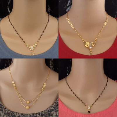 RAMDEV ART FASHION JEWELLERY Stylish Gold Plated Daily Wear Mangalsutra For Women Alloy Mangalsutra