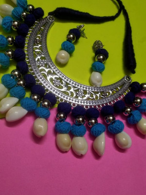 MS Creation Alloy Brass Silver Jewellery Set(Pack of 2)