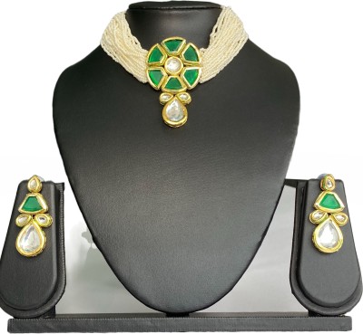 Kalpakraft Alloy Green Jewellery Set(Pack of 1)