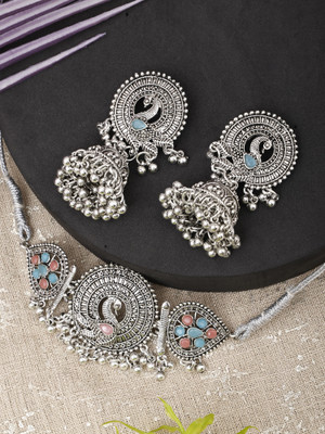 Rashnaworld Alloy Green, Silver Jewellery Set(Pack of 1)