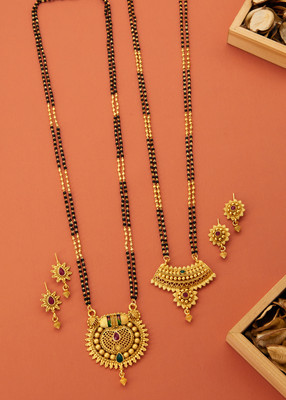 mn enterprise Alloy Gold-plated Gold Jewellery Set(Pack of 6)