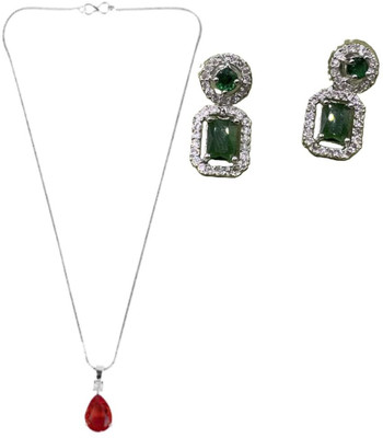 SRK Fashions Alloy Red, Green Jewellery Set(Pack of 1)