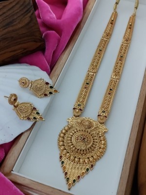 Rohit Fashion Brass, Copper Gold-plated Gold Jewellery Set(Pack of 1)