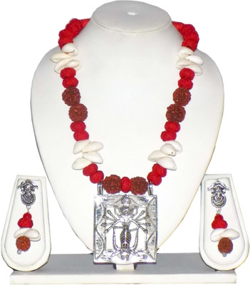 LIBNIQUE FASHION Shell, Oxidised Silver Multicolor Jewellery Set(Pack of 1)