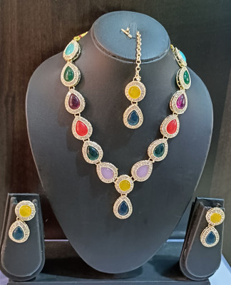 Yanshika Alloy Gold-plated Multicolor Jewellery Set(Pack of 4)